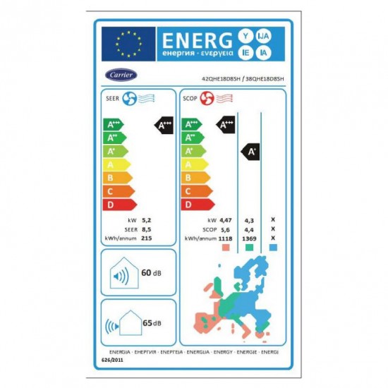 Κλιματιστικό Carrier CoolEasy 42QHE18D8SH/38QHE18D8SH Inverter