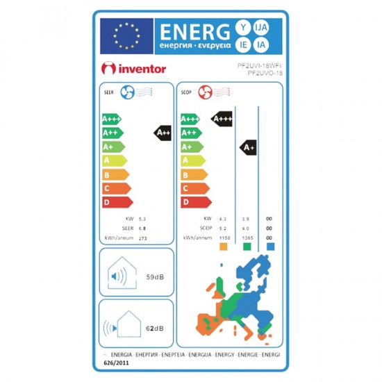 Κλιματιστικό Inverter Inventor Professional PF2UVI-18WFI / PF2UVO-18