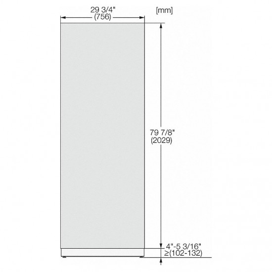 Ανοξείδωτη πρόσοψη MasterCool Miele KFP 3005 ed/cs