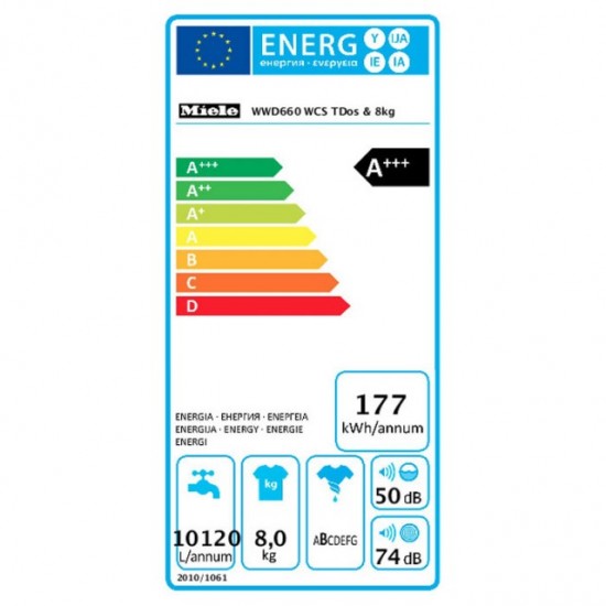 Πλυντήριο ρούχων Miele WWD 660 WCS TDos  8kg