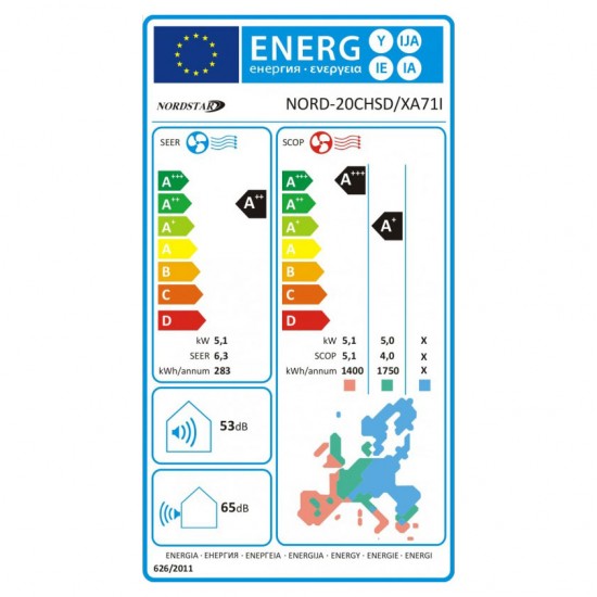 Κλιματιστικό Inverter Nordstar TN NORD-20CHSD/XA71I V1