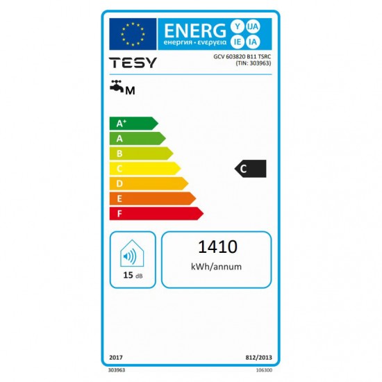 Ηλεκτρικός θερμοσίφωνας Tesy Bilight Slim GCV 603820 B11 TSRC Κάθετος (303963)