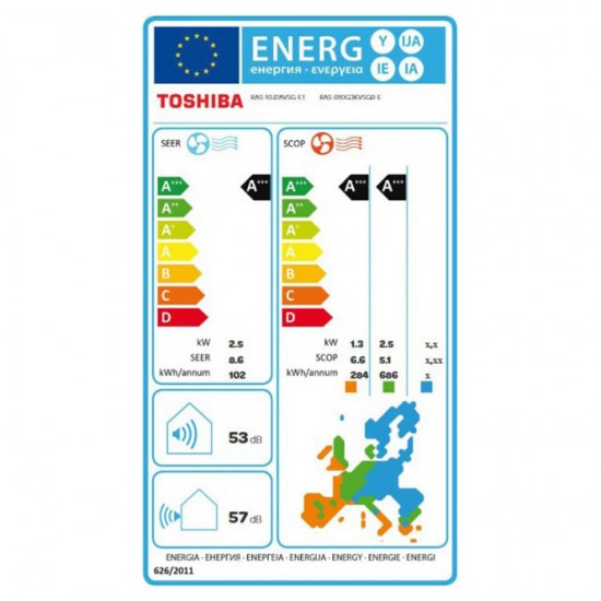Κλιματιστικό Toshiba Edge White RAS-B10G3KVSG-E/RAS-10J2AVSG-E1 Inverter 