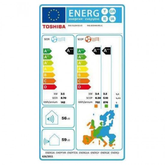Κλιματιστικό Toshiba Haori RAS-B13N4KVRG-E/RAS-13J2AVSG-E1 Inverter